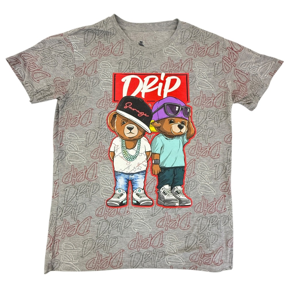 Launder Bailey Apparel Drip Graphic T-Shirt Urban Bear Streetwear Mens Large‎